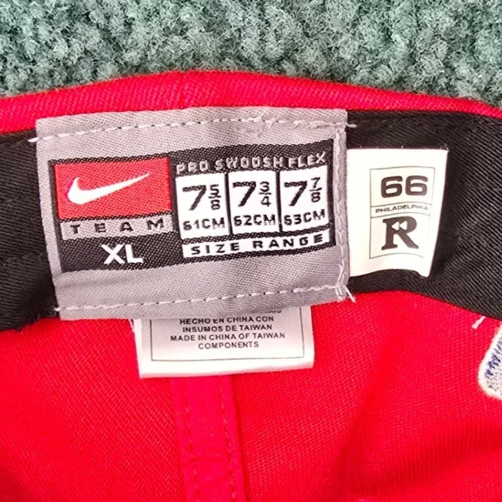 Nike Team Philadelphia 76ers Pro Swoosh Flex Hat Blue‎ Red PHILA Mens XL